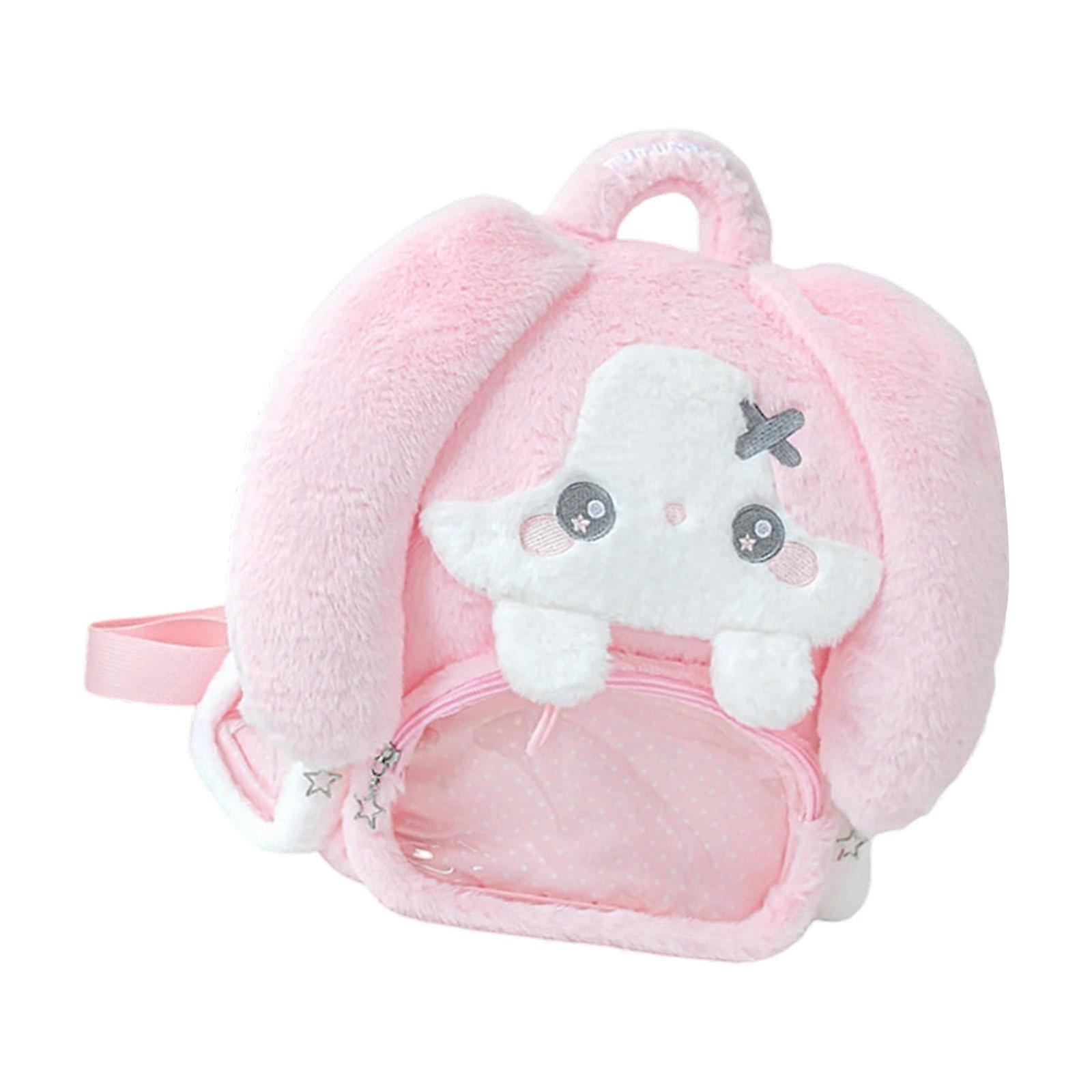 Plush PVC Backpack Including Drawstring Designs Three Compartment Storage Spacious Interior for College Daily Use Multicolor