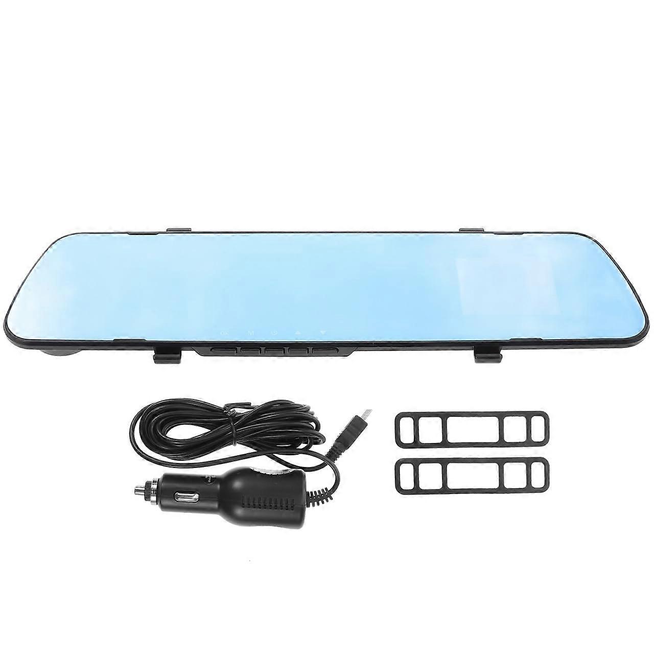 Rear View Mirror Dash Cam with Single Lens and Backup Camera for CrystalClear Road Recording