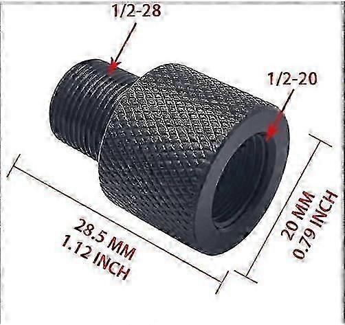 Barrel End Gjenget Adapter Kvinne 1/2-20 UNF til Mann 1/2-28 UNEF 0018 Flott