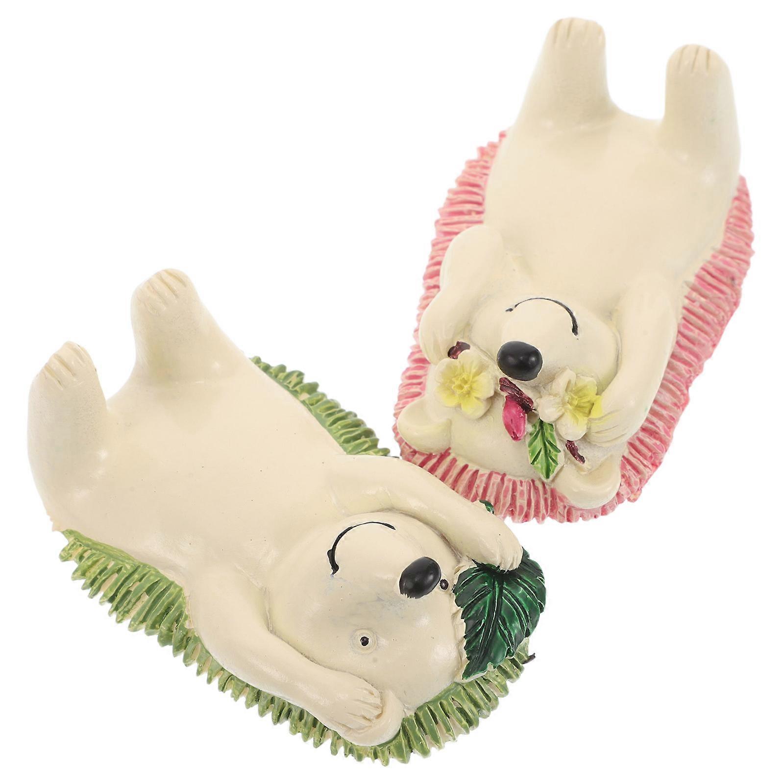 Toothbrush Holder Wall Mounted for Storage Use 2Pcs Hedgehog Shape Resin Organizer