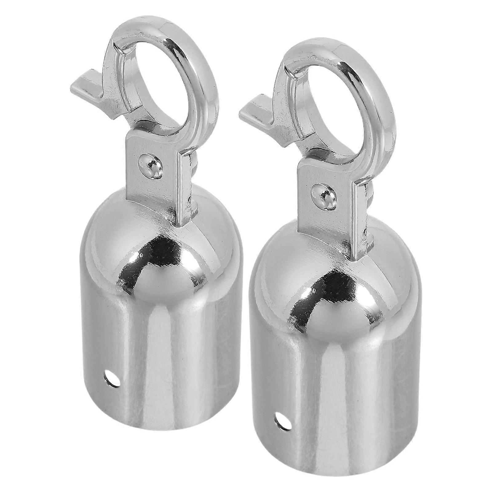 Rope End Stopper Cord End Caps with Hook for Crowd Control 2Pcs