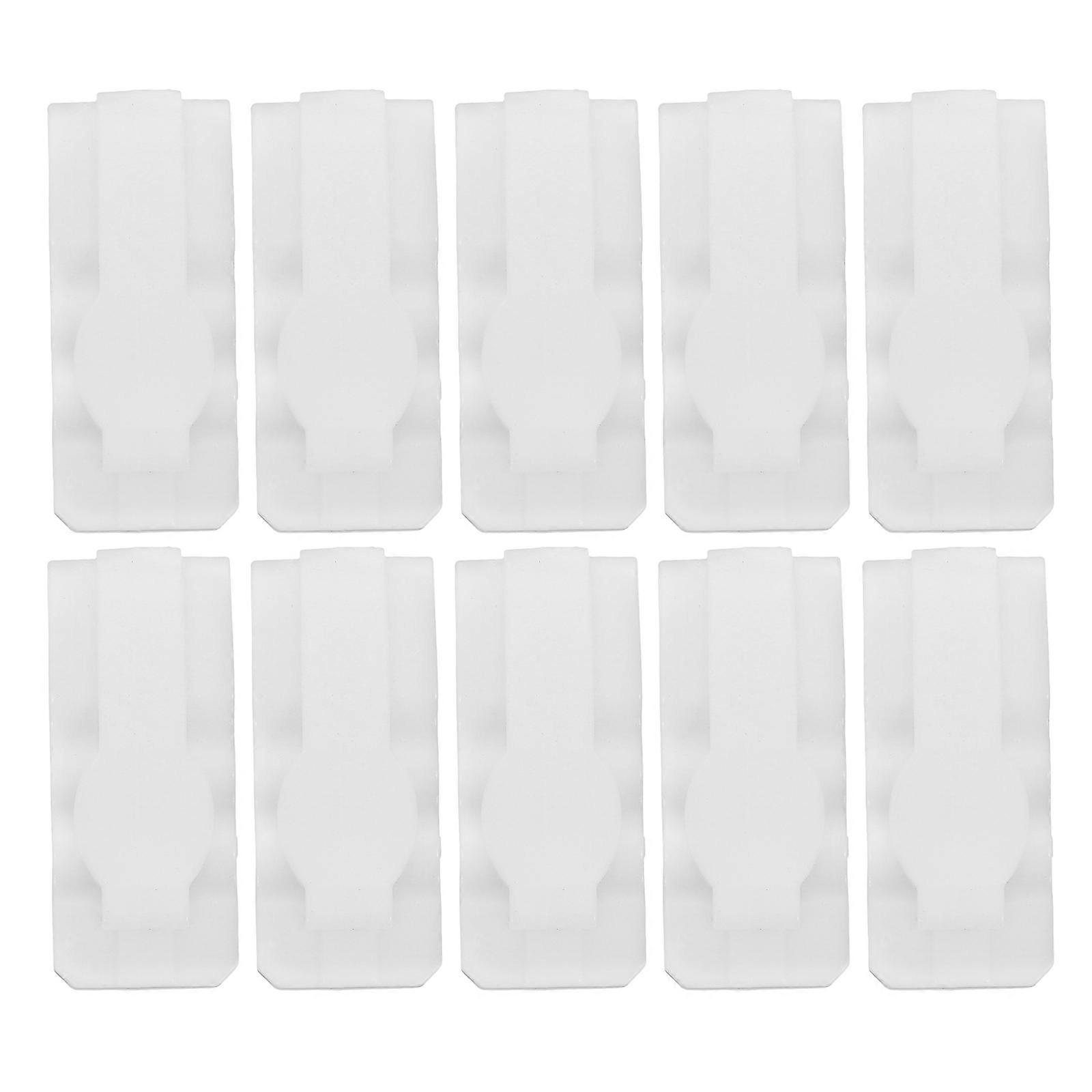 Vacuum Compression Bag Clips for Storage Efficiency 10Pcs White Plastic Zipper