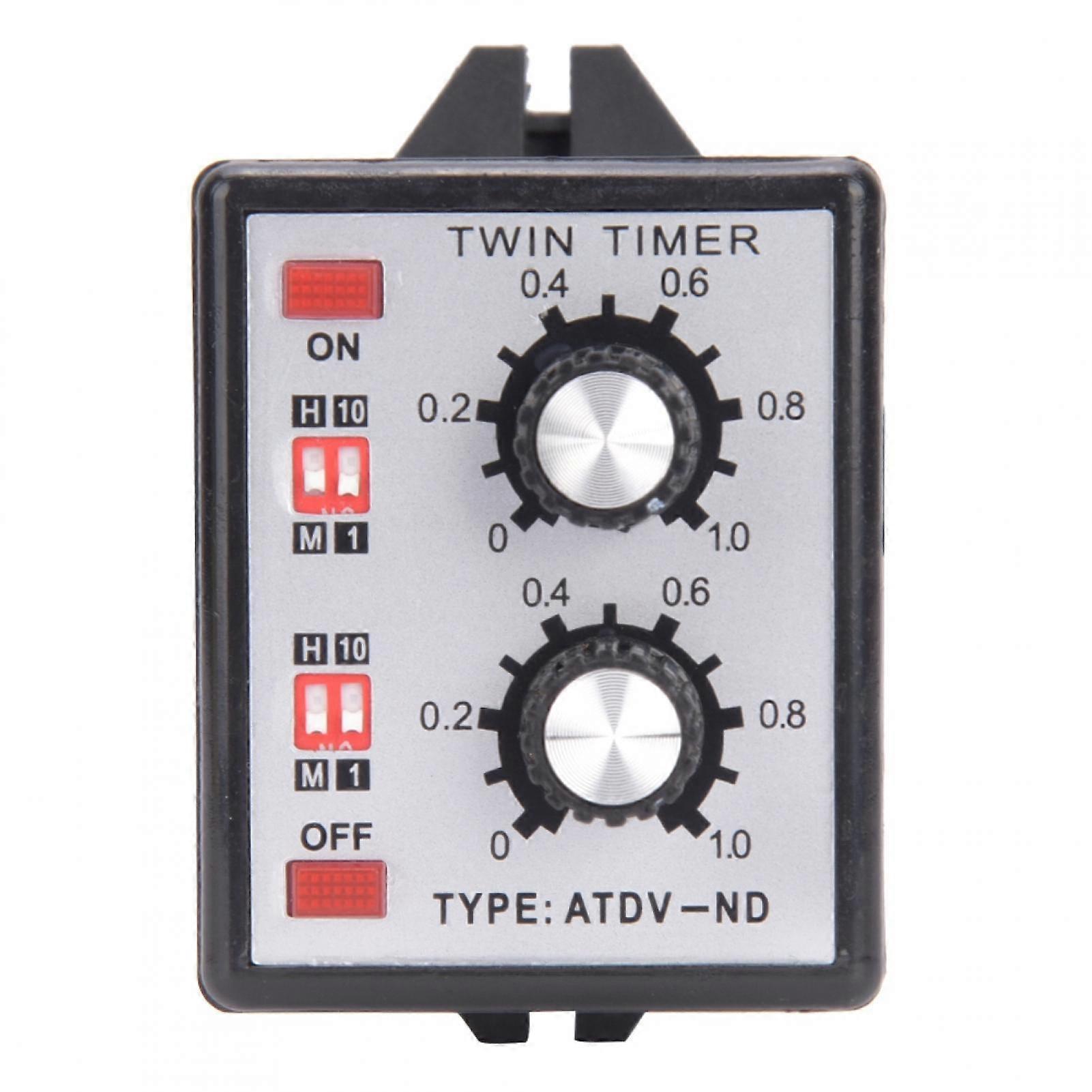 On Off Twin Timer Relay, Twin Timer Relay Adjustment Multi-function Multi-Section Timer Relay for Electrical Equipment