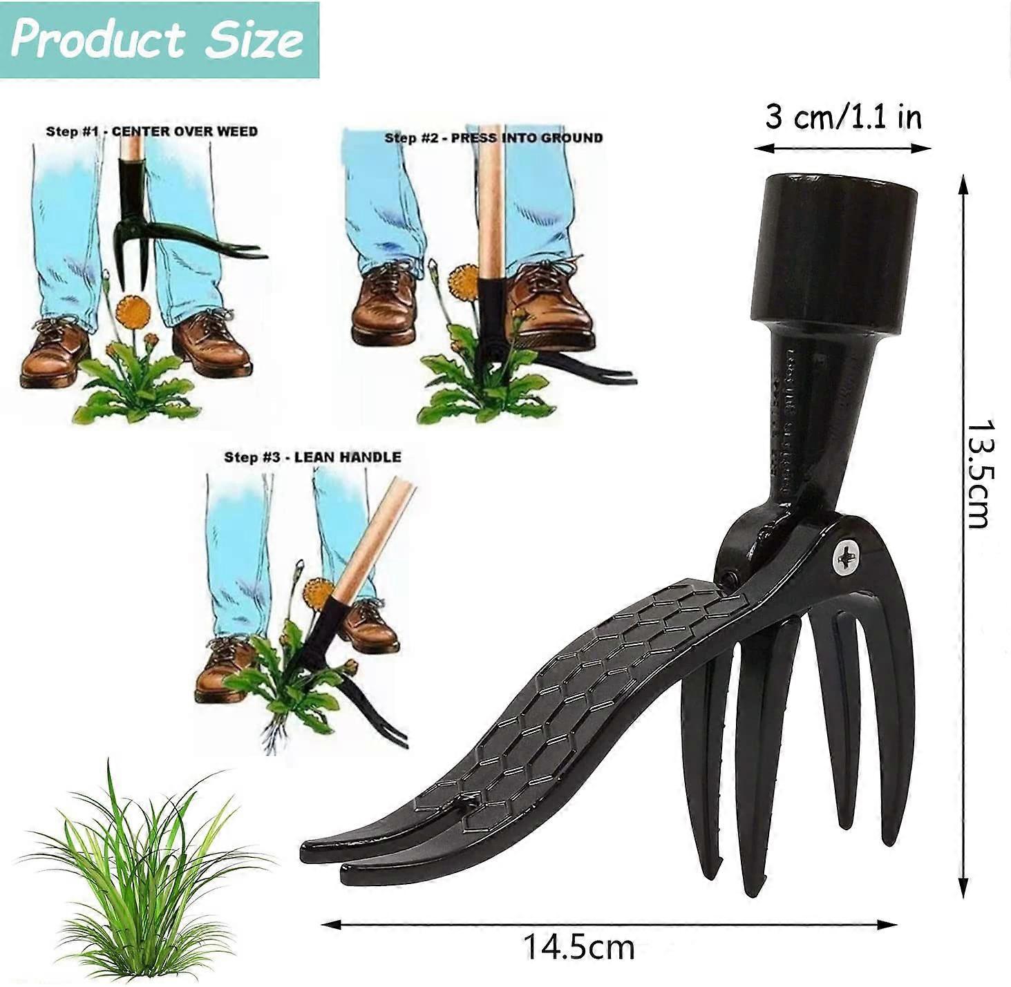 Garden Manual Weeder Knife Tools, Gardening Weed Puller Claw Tool, Weeder Hand Tool with 4 Claws