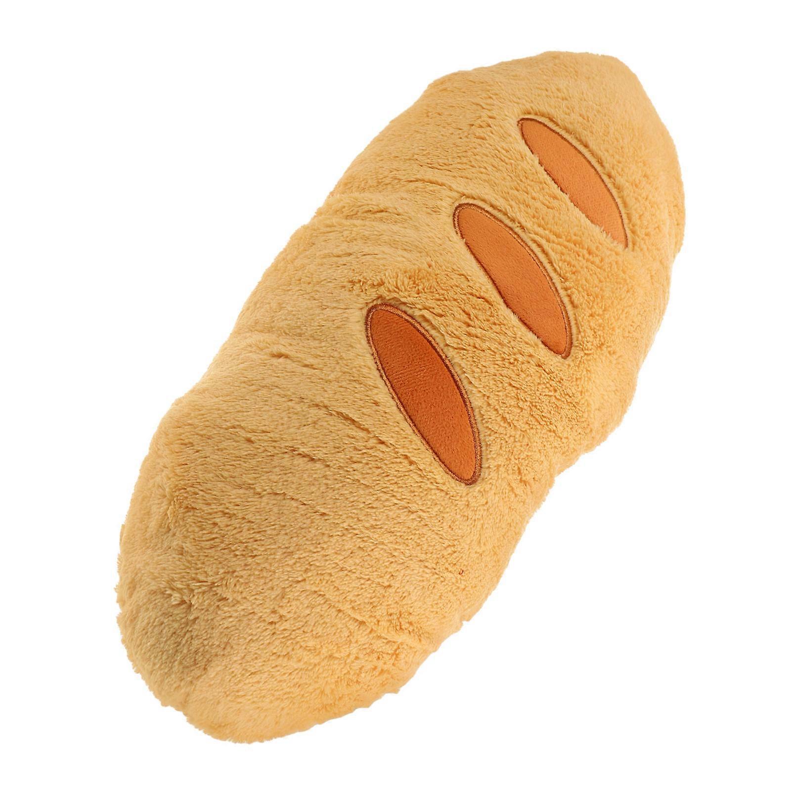 Cute Bread Pillow Plush Bread Shaped Pillow for Sleeping 1 Piece Light Brown