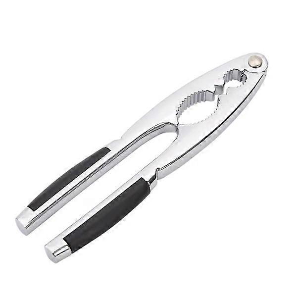 Metal Nutcracker - Walnut Cracker Opener with Rubber Grip - Hea E