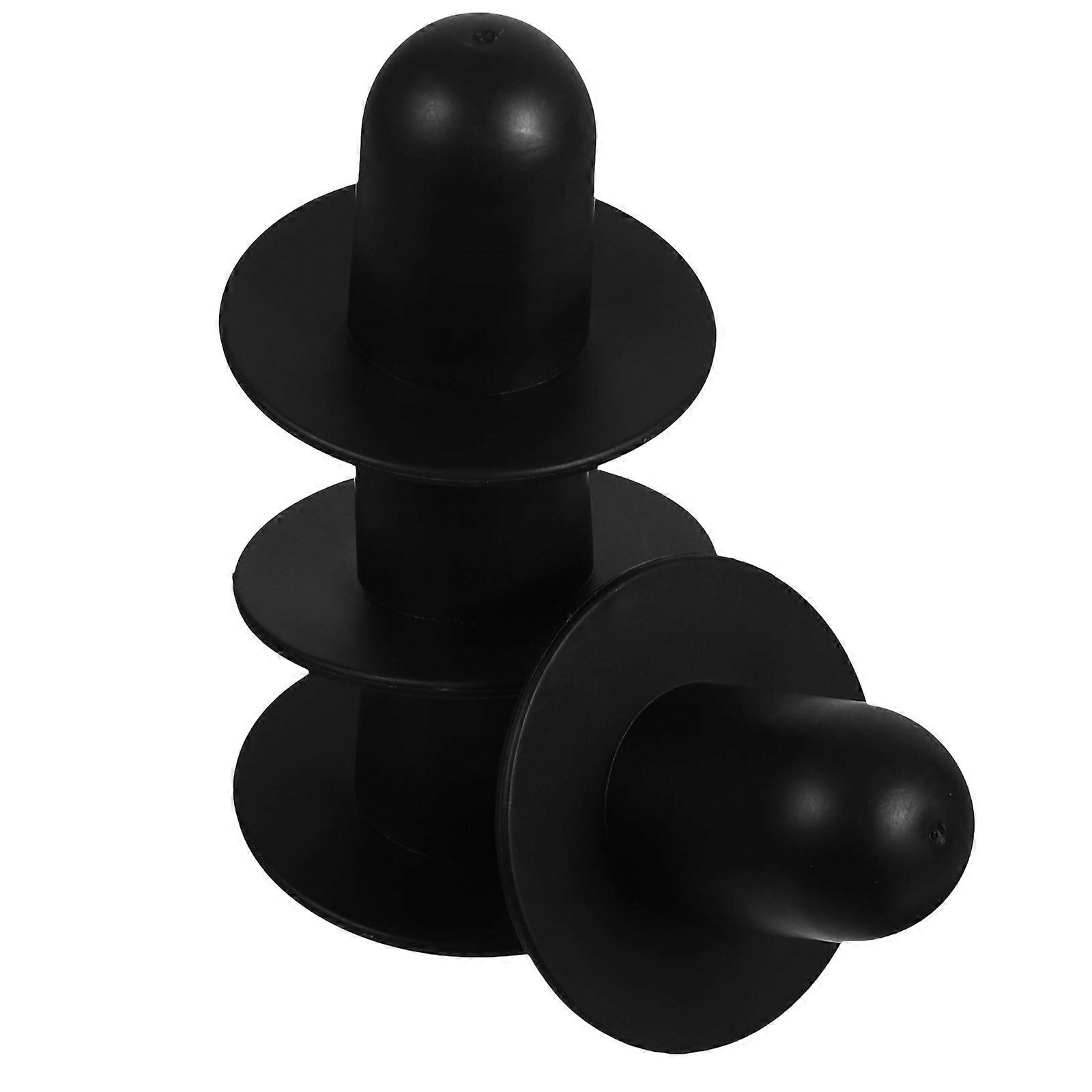 Pool Accessory Strainer Hole Plug for Swimming Pool 4Pcs PVC Black
