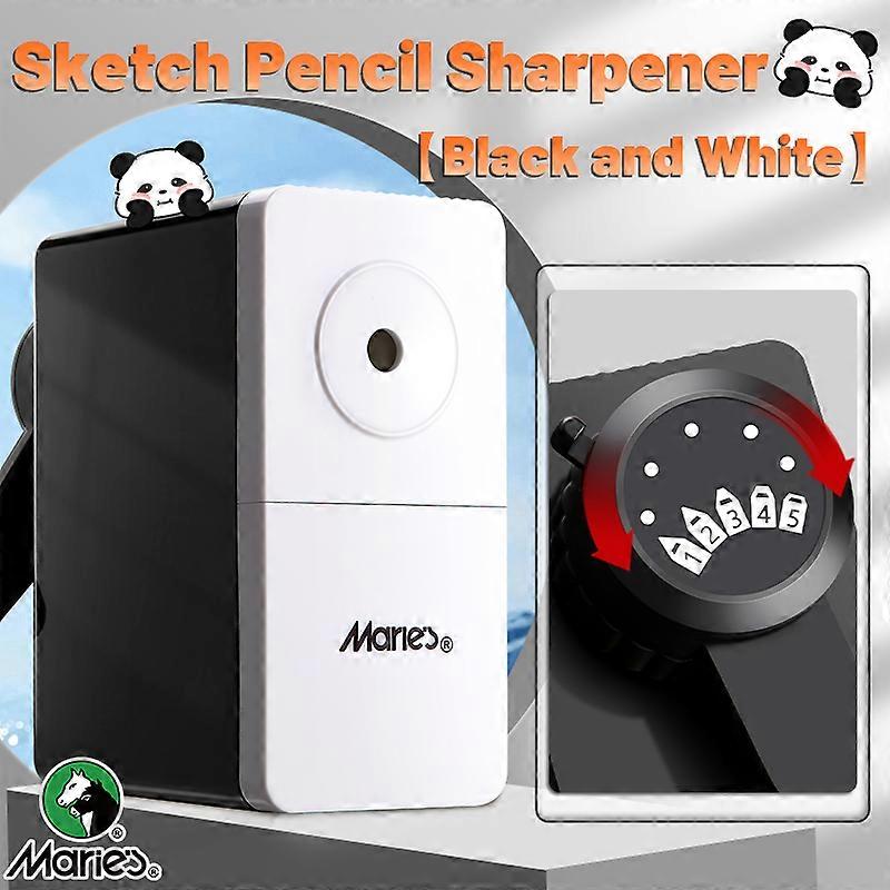 Marie's Manual Pencil Sharpener,Professional 5 Adjustable Long Pencil Nibs Sharpens for Graphite, Colored Pencils, Art Sketching