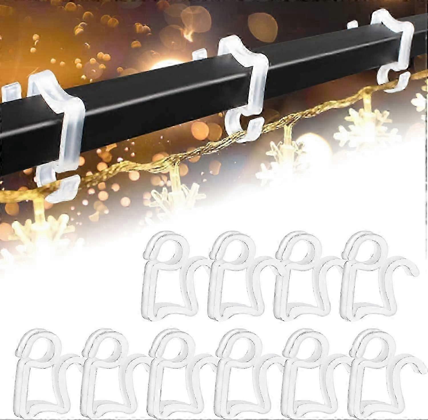 60pcs Mini Gutter Hooks, Gutter Hooks, Plastic Hooks, Gutter Clips, Light String, Christmas Hooks For Outdoor Decorative Lights