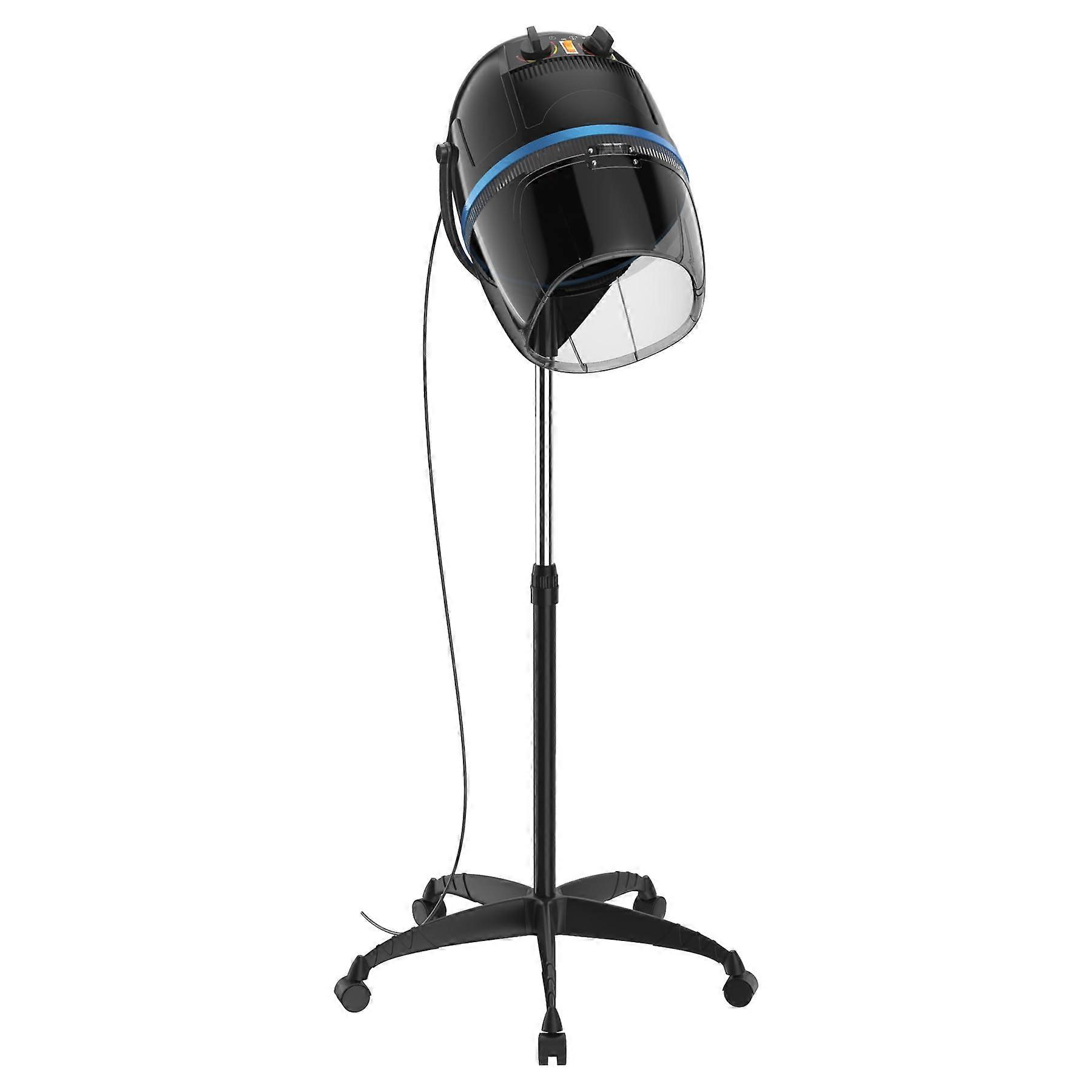 Professional Hooded Hair Dryer 1300W with Adjustable Heat Speed, Timer and Rolling Stand for Salon Use