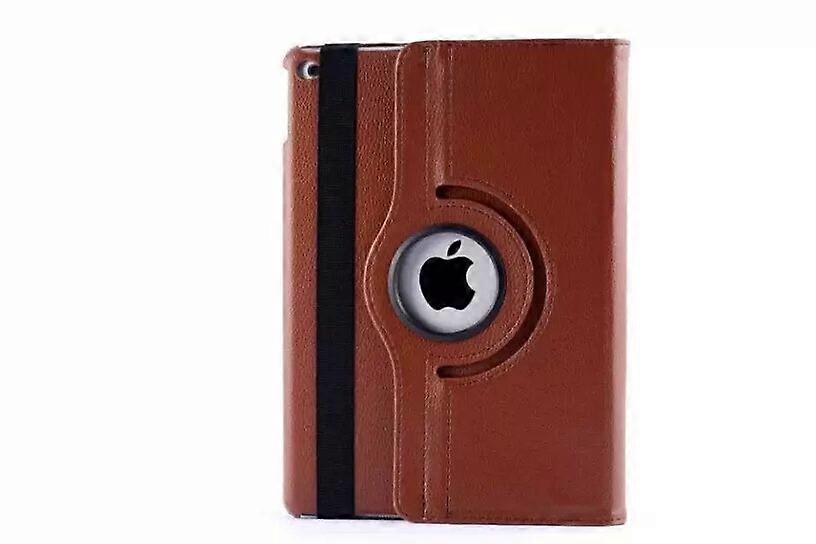 Case For Ipad Mini6 2021 Brown Rotating Leather Litchi Texture Portable
