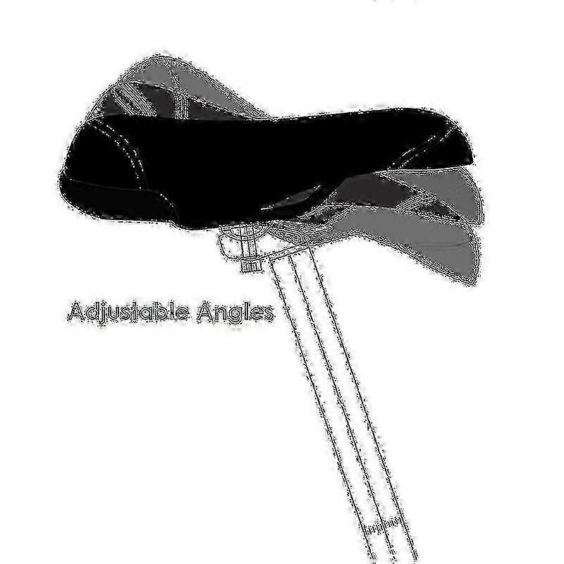 Black Logo-Embossed Funsea Bike Saddle with 8mm Rail for Flannelette Bicycles--