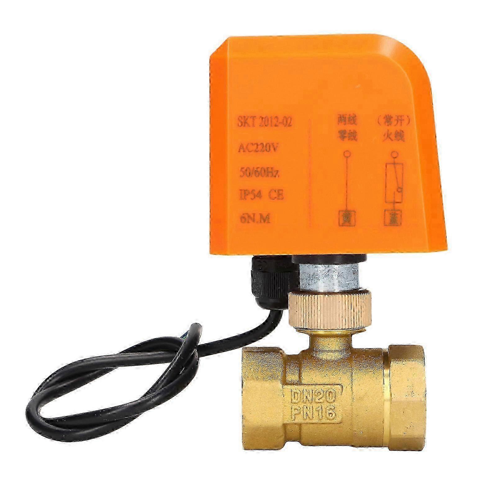 Motorized Ball Valve 2 Way 2 Wire Normal Open Electric Ball Valve With Dn20 Interface Ac220v