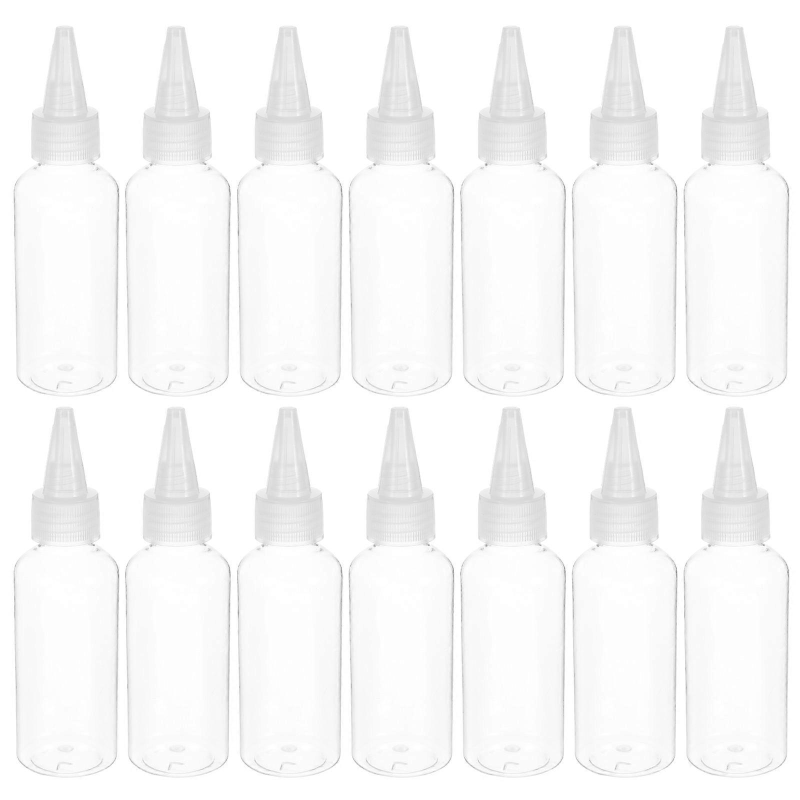 60ml Plastic Bottle Pointed Mouth for Storage 30Pcs Clear Squeeze Dispenser