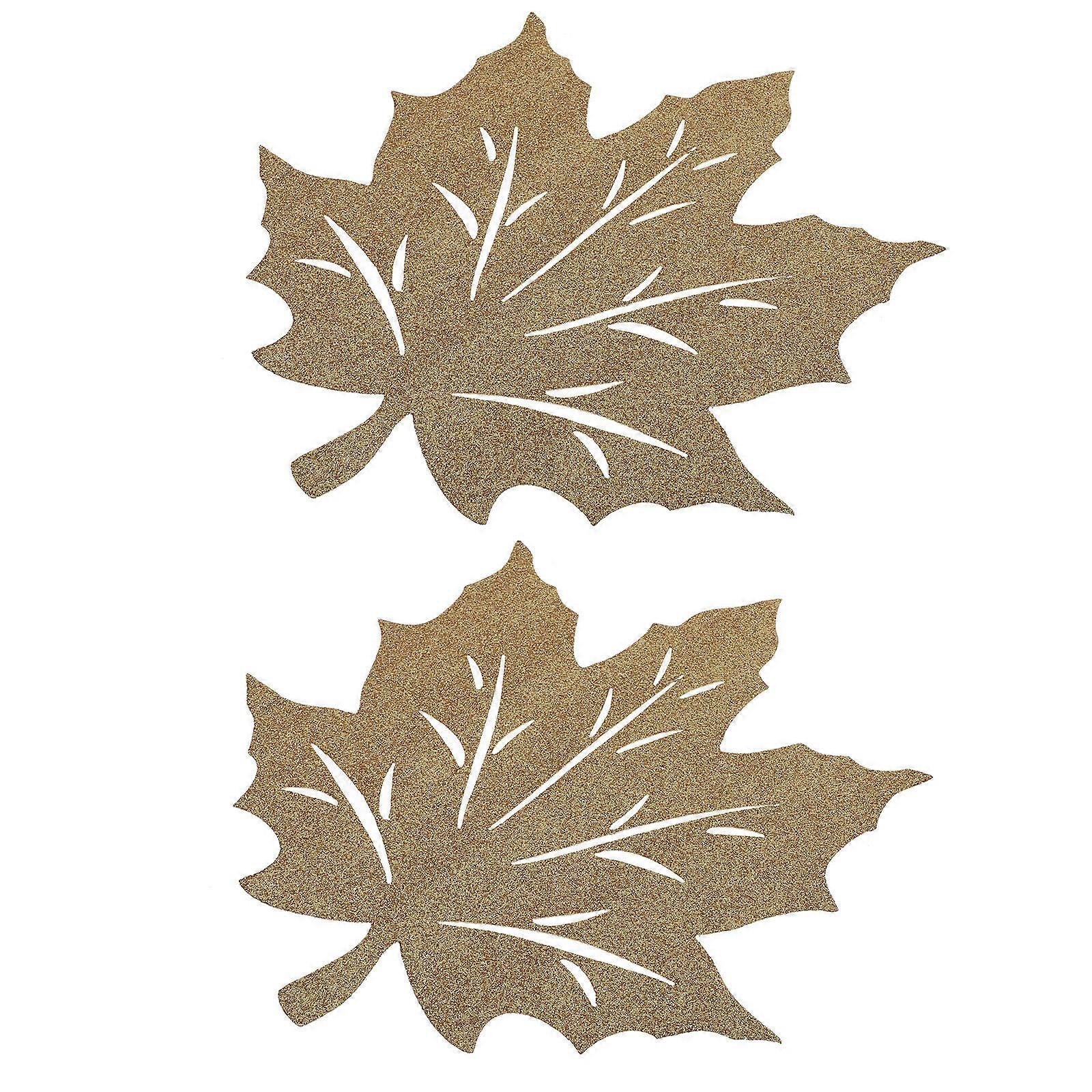 Thanksgiving Placemats Maple Leaf Nonwovens Table Mat Decors 2Pcs