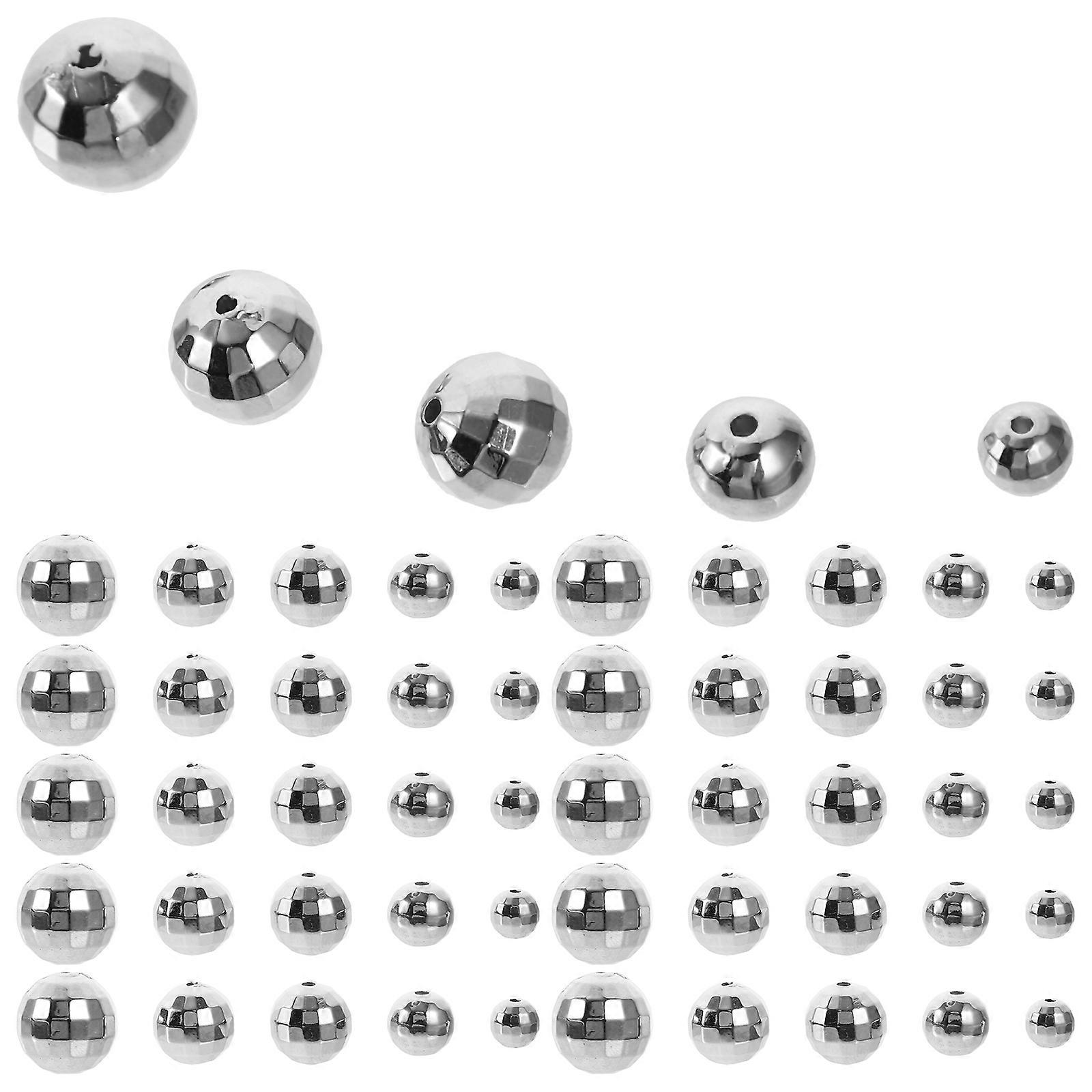 Disco Ball Beads Silver for Bracelet Making 200Pcs DIY Beads Set