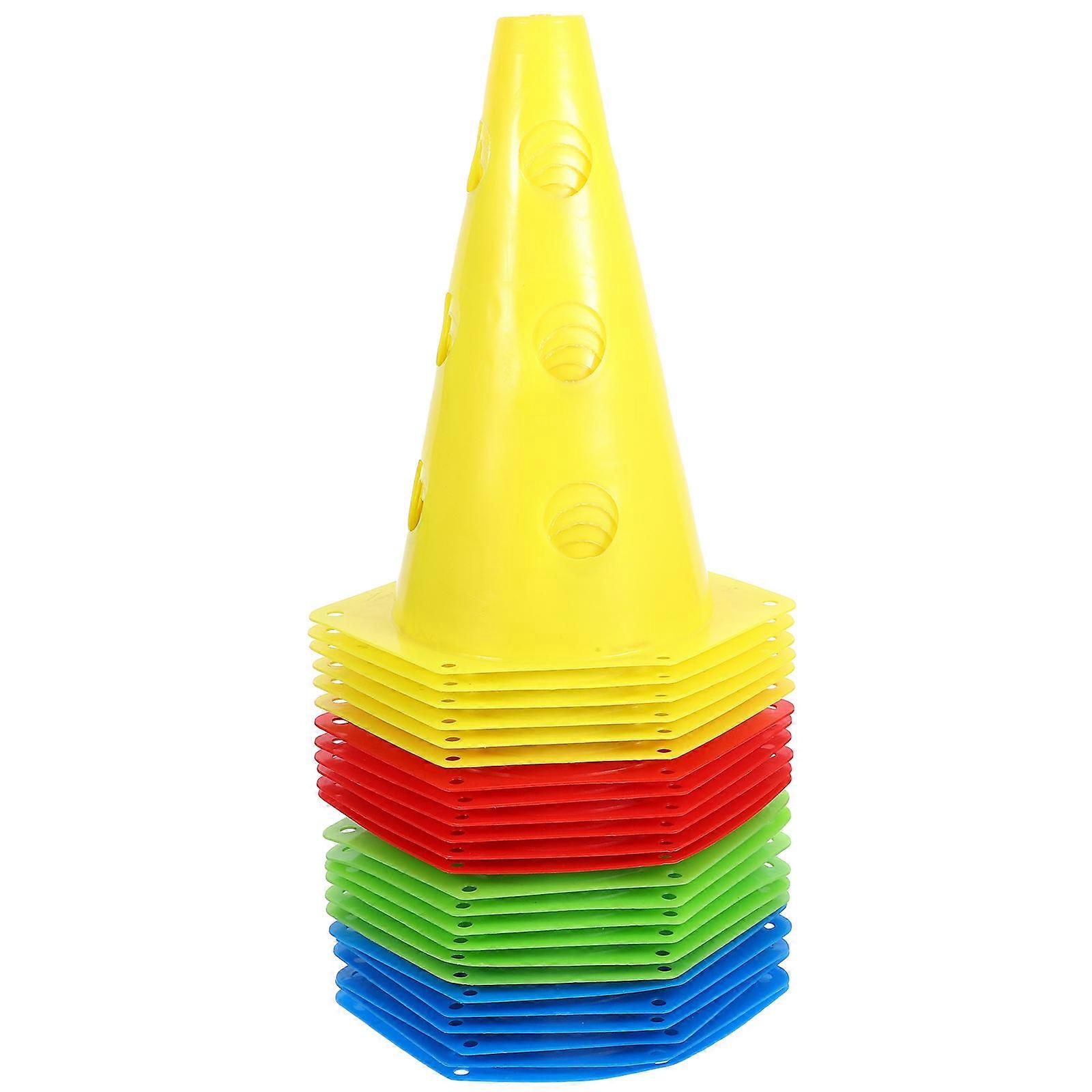 Practice Cones Athletic Soccer Markers Outdoor Training Safe Pe Material 24Pcs