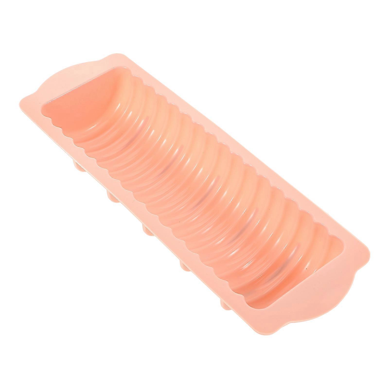 Hot Dog Making Shape Caterpillar Ribbed Loaf Pan for DIY Baking Use