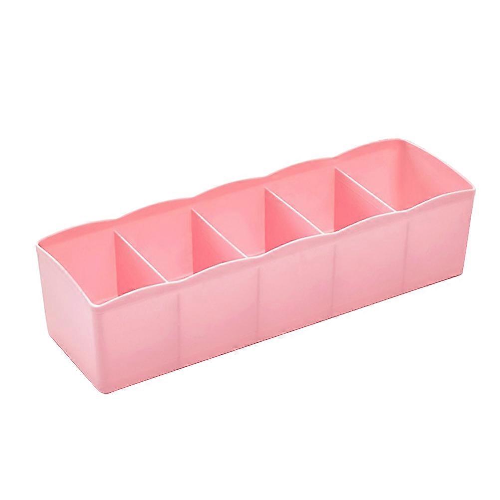 Drawer Organizer Stackable Plastic Box for Underwear Socks 1 Piece Pink