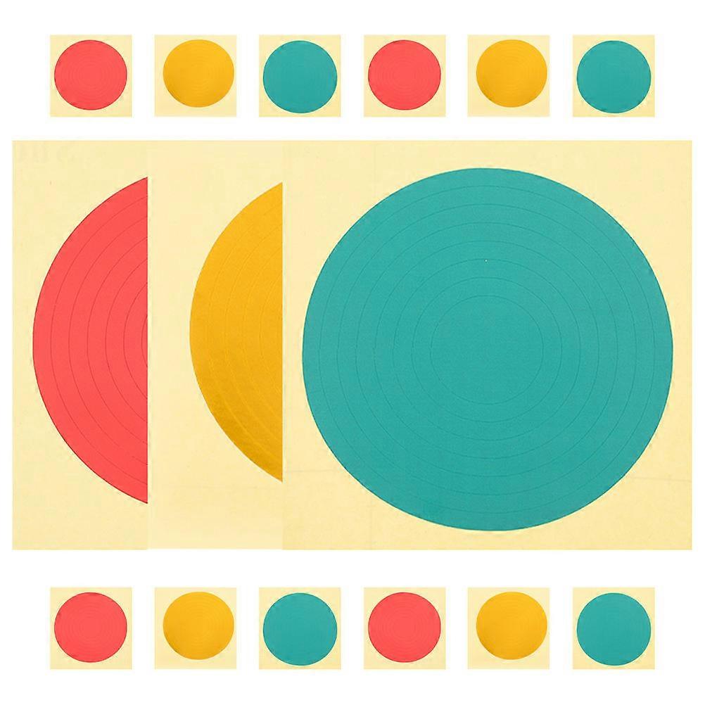 PVC Safety Stickers for Pressure Gauge Identification with Assorted Colors for Home Use 15pcs