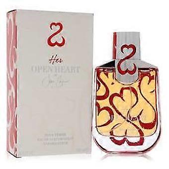 Her Open Heart by Jane Seymour - Eau De Parfum Spray with Free Jewelry Roll 3.4 oz - Women 