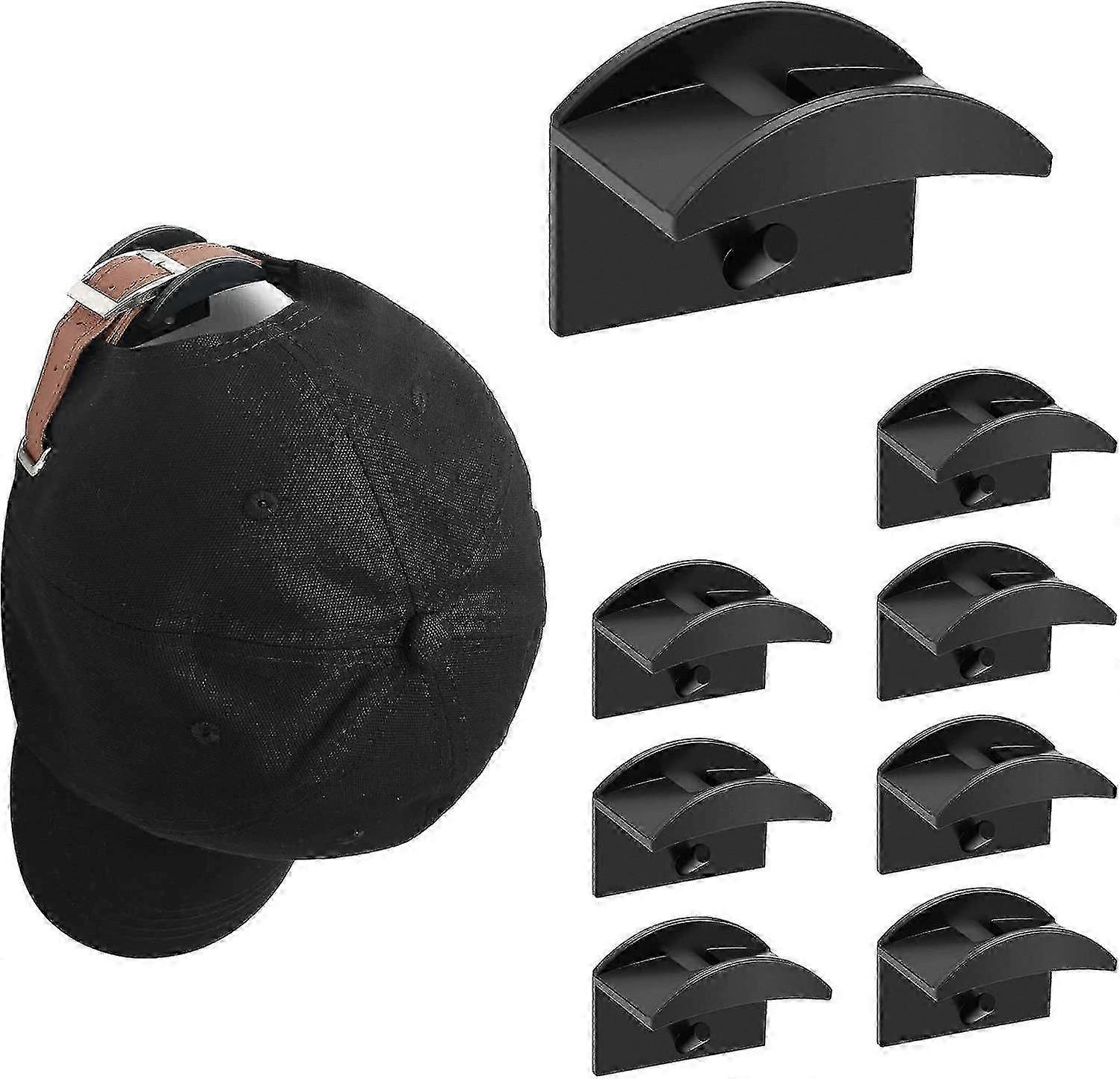 Self Adhesive Hooks 8-Pack Office Home Sticker Hooks - Black