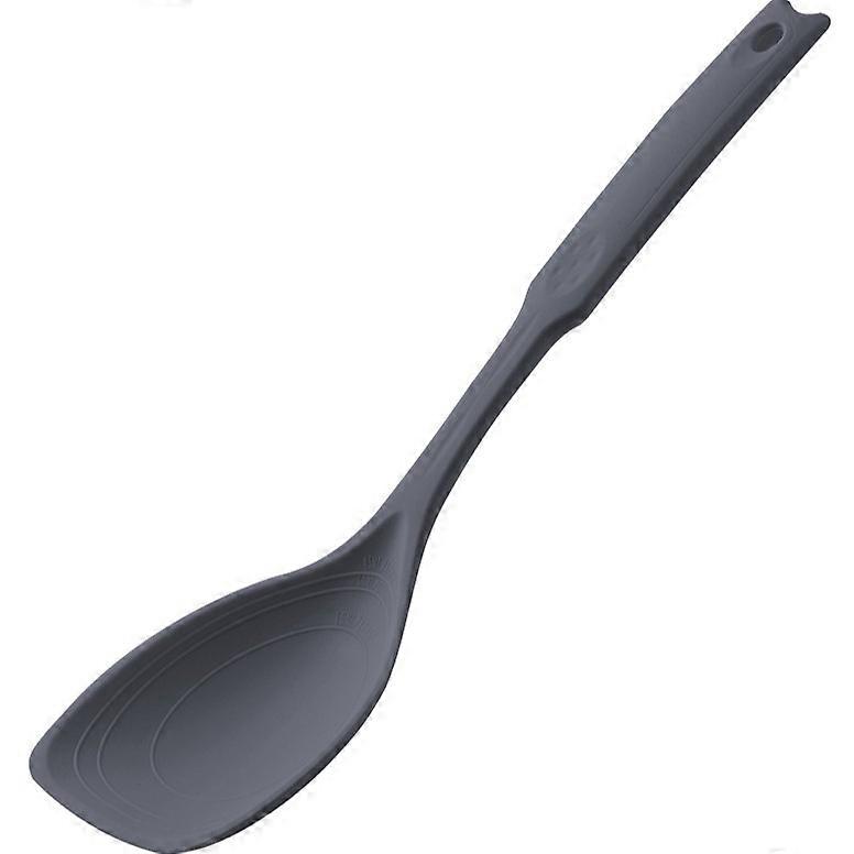 Kitchen Tool Silicone Spoon Multi purpose Grip Comcompatible withtable Anti slip Round Handle Large Cookware Tableware Spoon