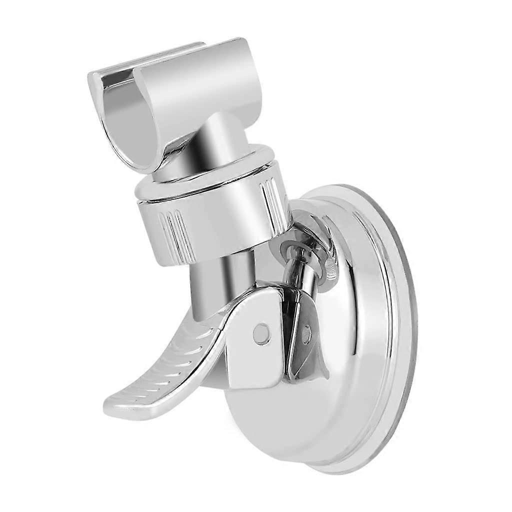 Handheld Shower Head Holder with Vacuum Suction Mount, Adjustable Angle, Full Plating Finish 10.5cm