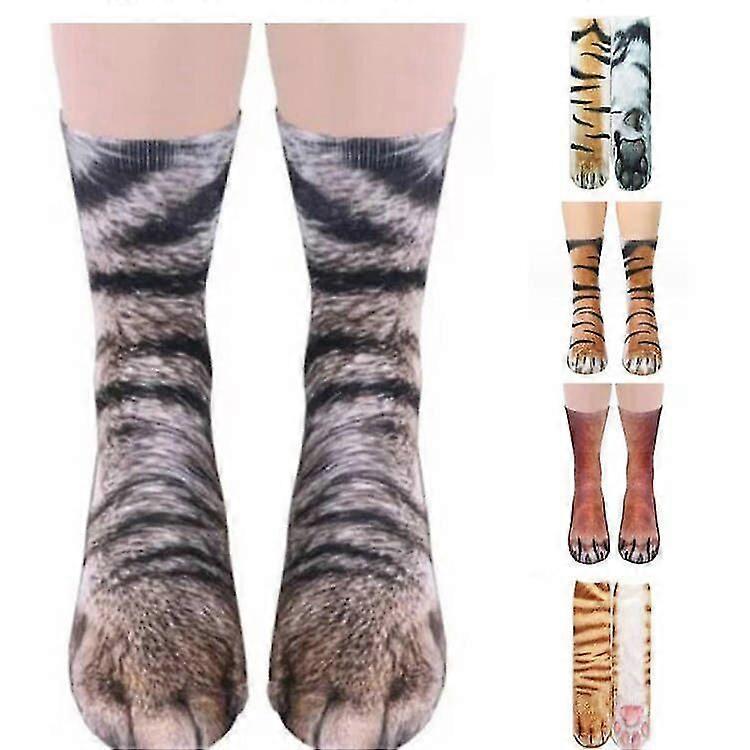 Animal Paw Socks Unisex 3D Printed Socks
