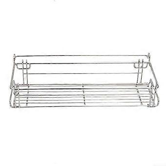 Stainless Steel Camping Table Organizer with Foldable Storage Rack for Outdoor Picnic Use