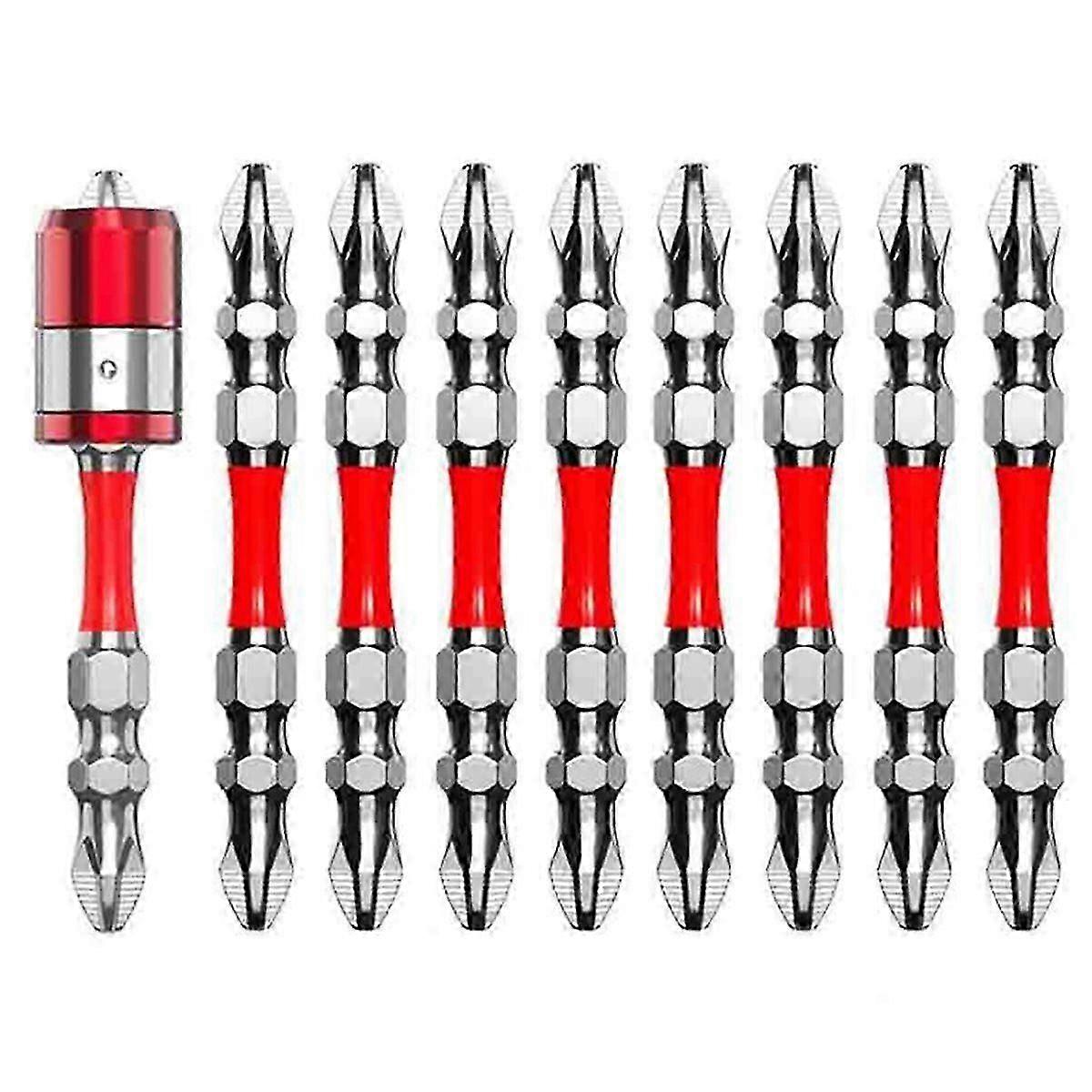 10PCS Double End PH2 Magnetic Screwdriver Bits Set Head 65mm