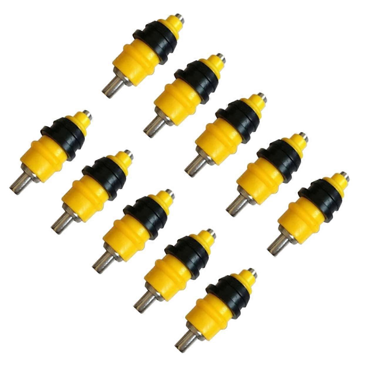 10pcs Automatic Chicken Waterer Leakproof Rolling Ball Poultry Drinking Fountain ABS Plastic