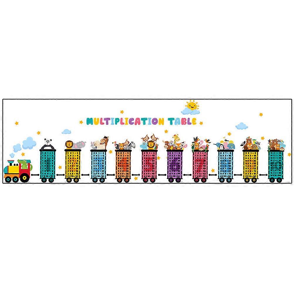 Cute Multiplication Table Wall Decal Train Wall Sticker for Decor 1Set