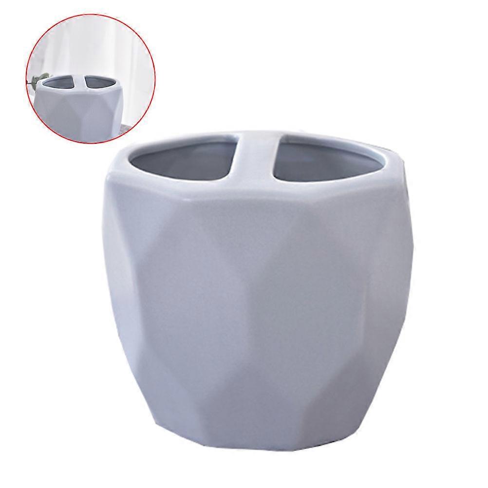 Ceramic Toothbrush Holder for Storage 1Pcs Artistic Grey Toothbrush Stand