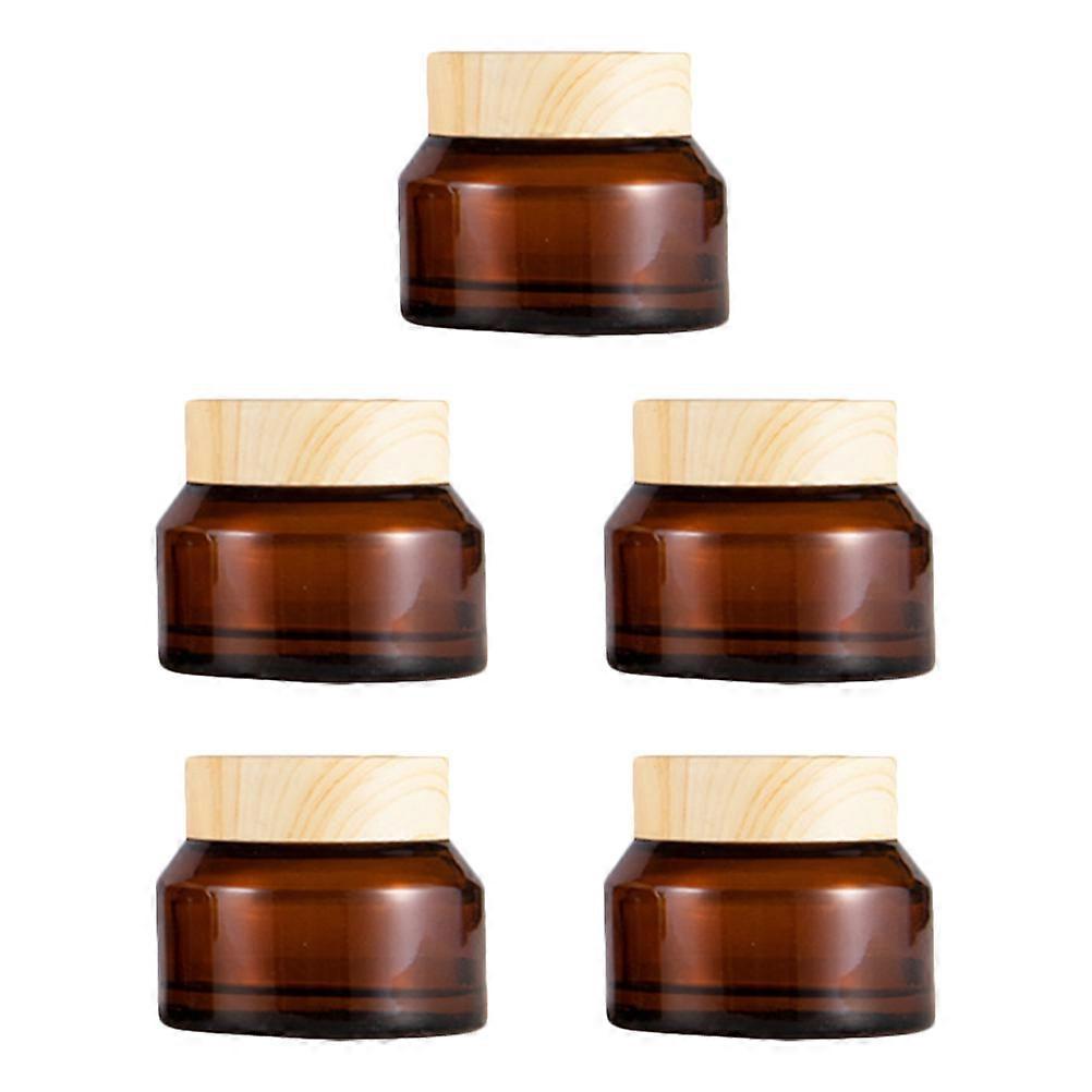 Cream Containers Travel Containers for Storage 5Pcs Empty Tiny Jars with Lids