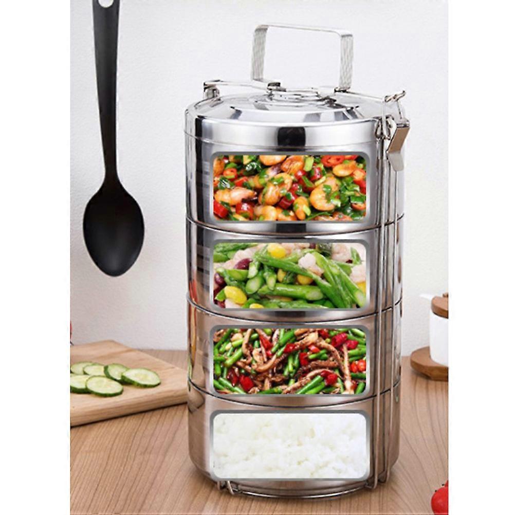Isolierte Lunchbox aus Edelstahl mit 4 Fächern