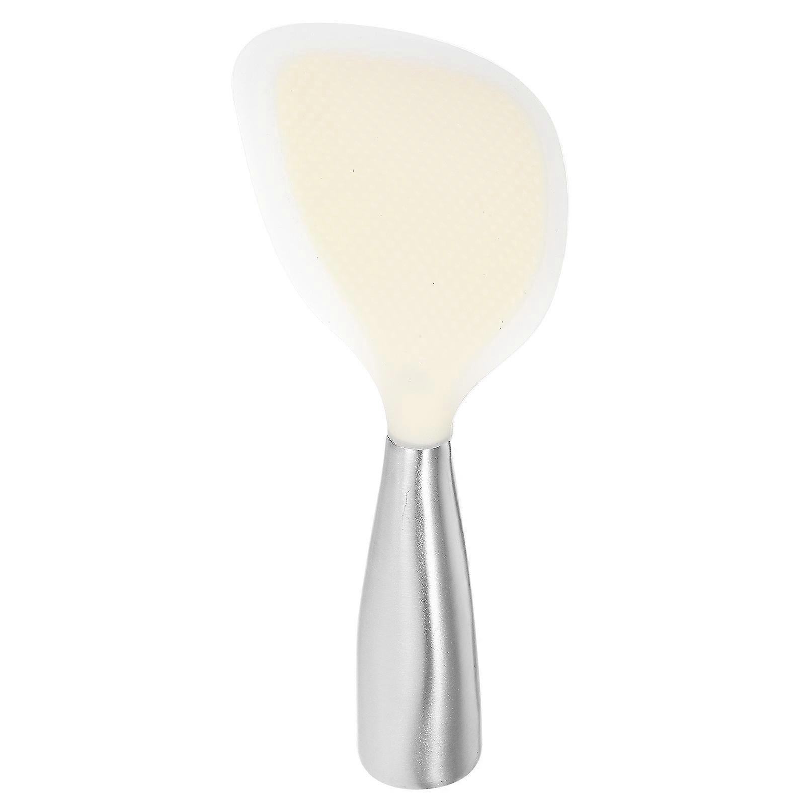 Standing Rice Paddle Kitchen Utensil For Serving Rice With Spatula Shape Translucent White Non Stick Function 1Set