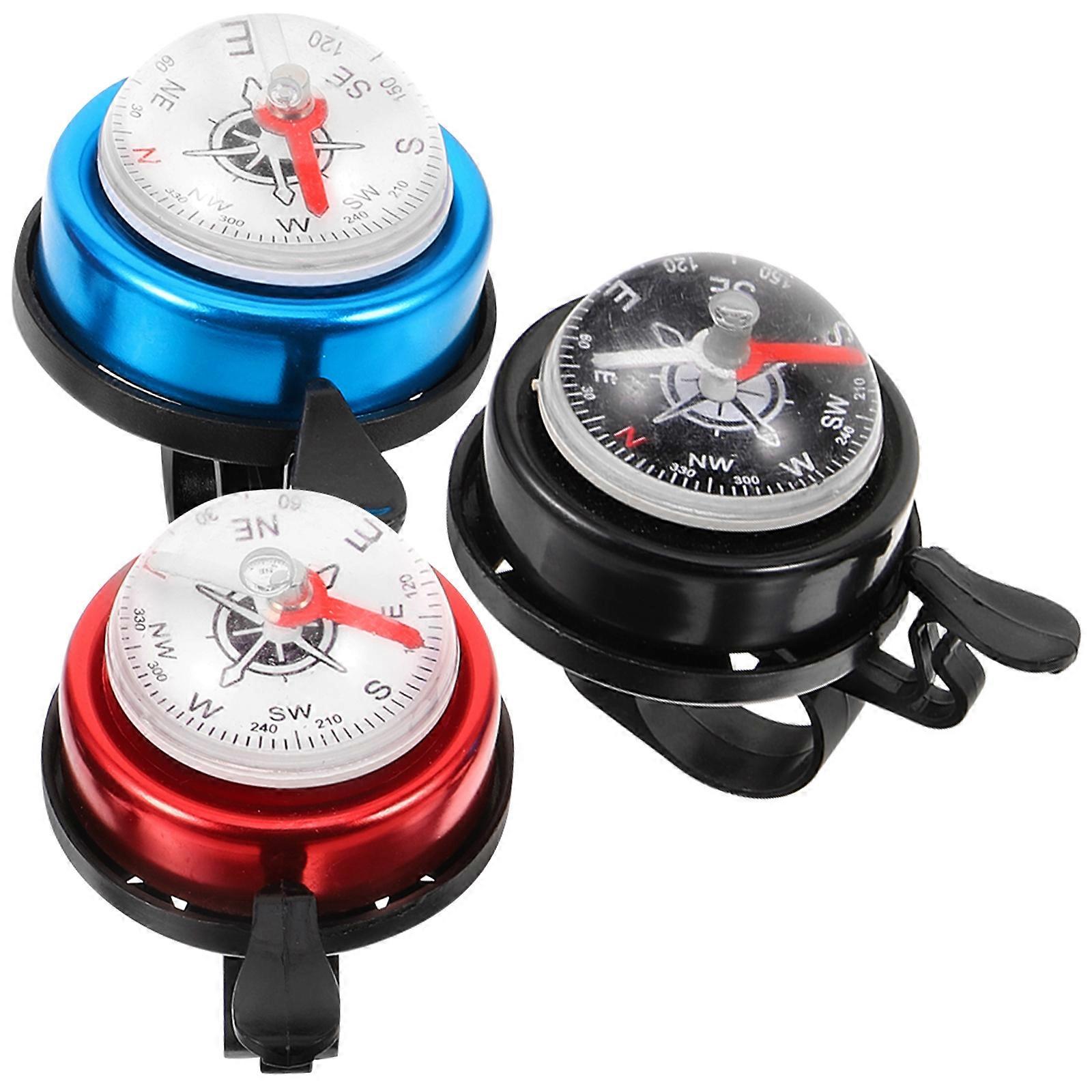 Mountain Bike Bell with Compass for Cycling Navigation 9Pcs Pack