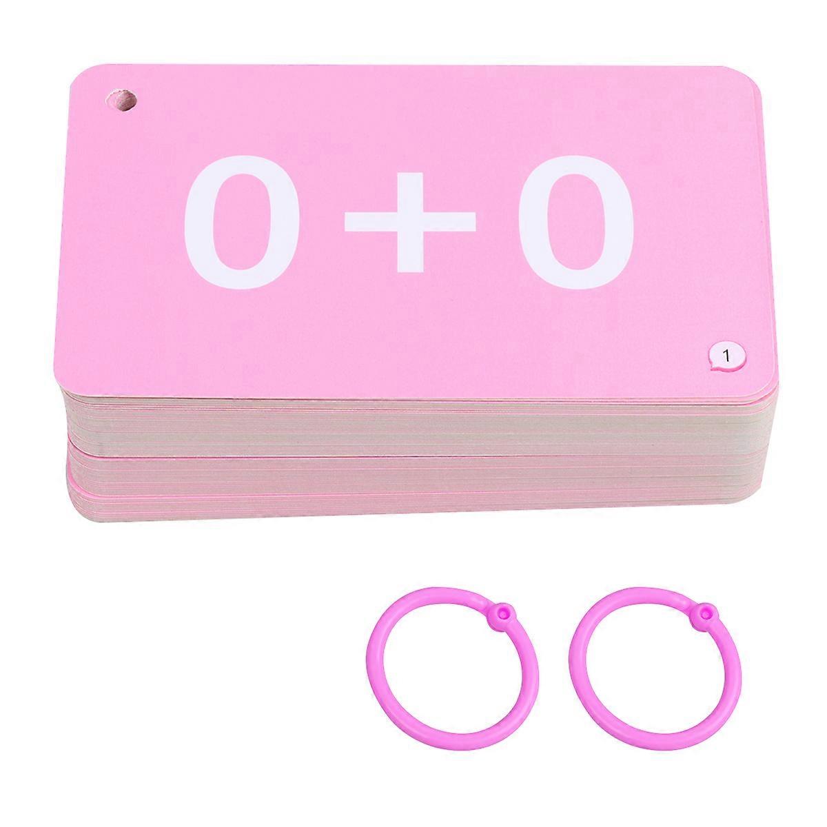 Pink Educational Flash Cards Math Set for Kids with Subtraction 1Set