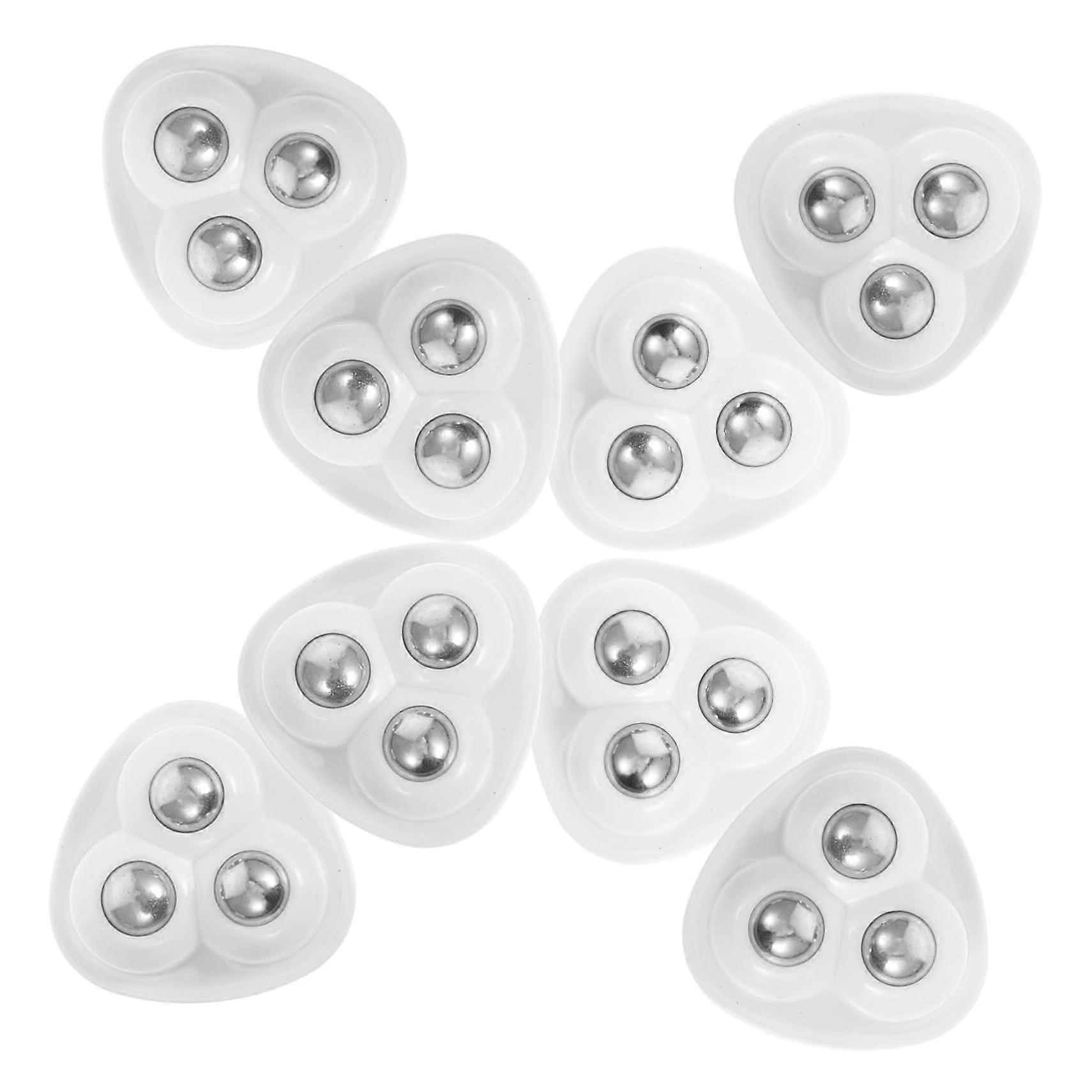 8 Pack Replacement Caster Wheels for Garbage Bins and Kitchen Appliances, Smooth Rolling, Durable