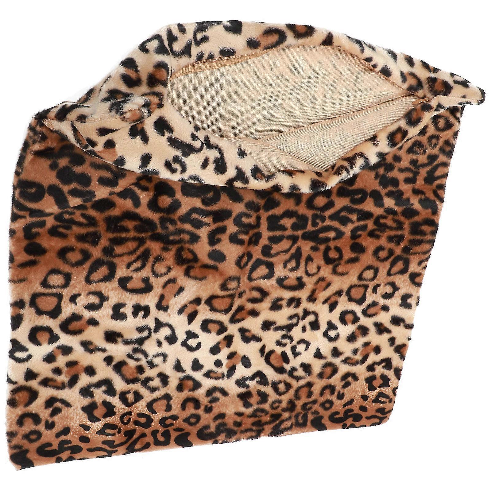 Leopard Pillow Cover Square Plush Stuffing Throw Pillow Case 01