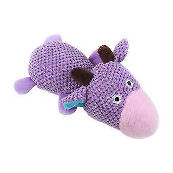 Pet Squeaky Toy Bite Resistant Comfortable Soft Cartoon Cow Shape Pet Dog Plush Stuffed Toy Pet