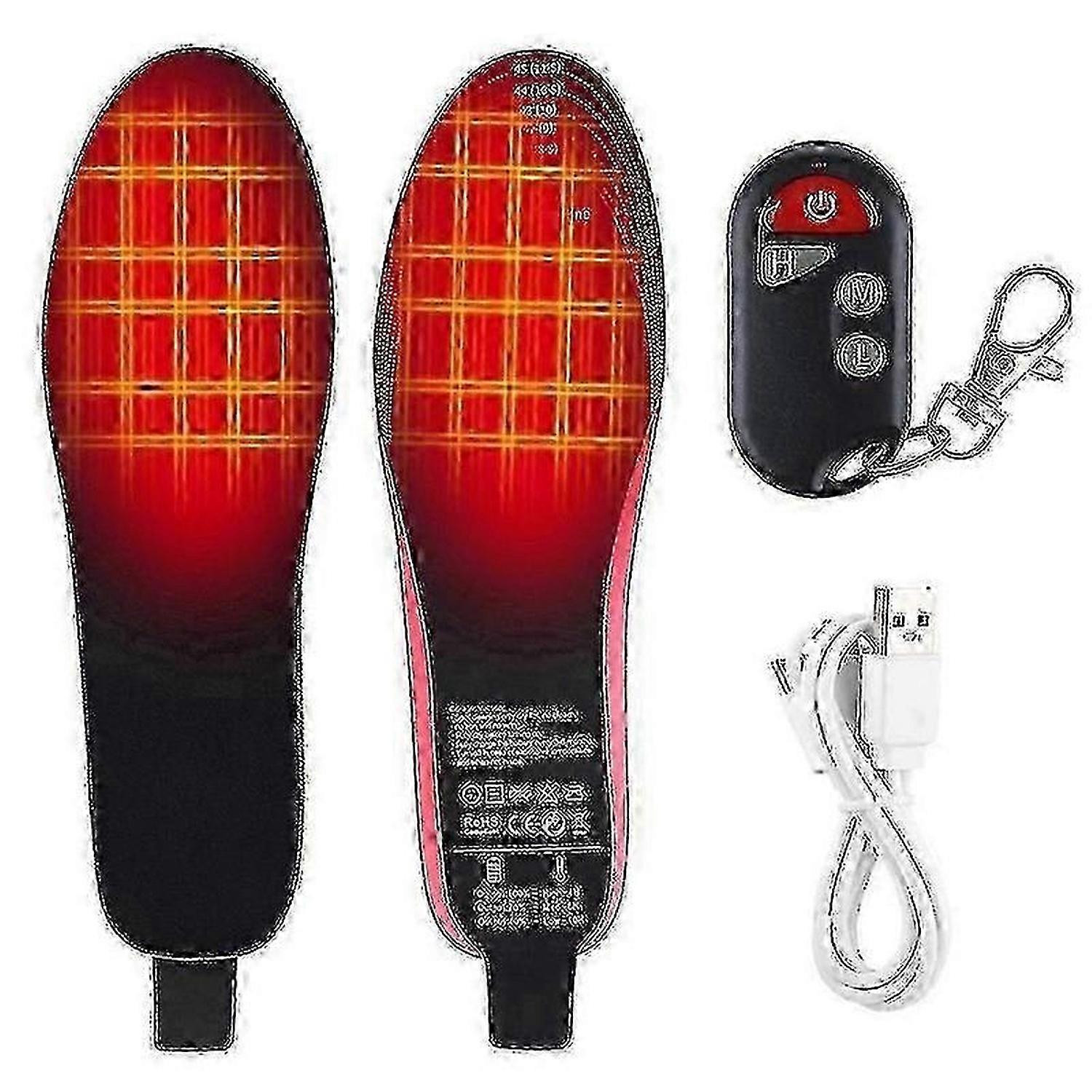 Heated insoles with 10-hour runtime and remote