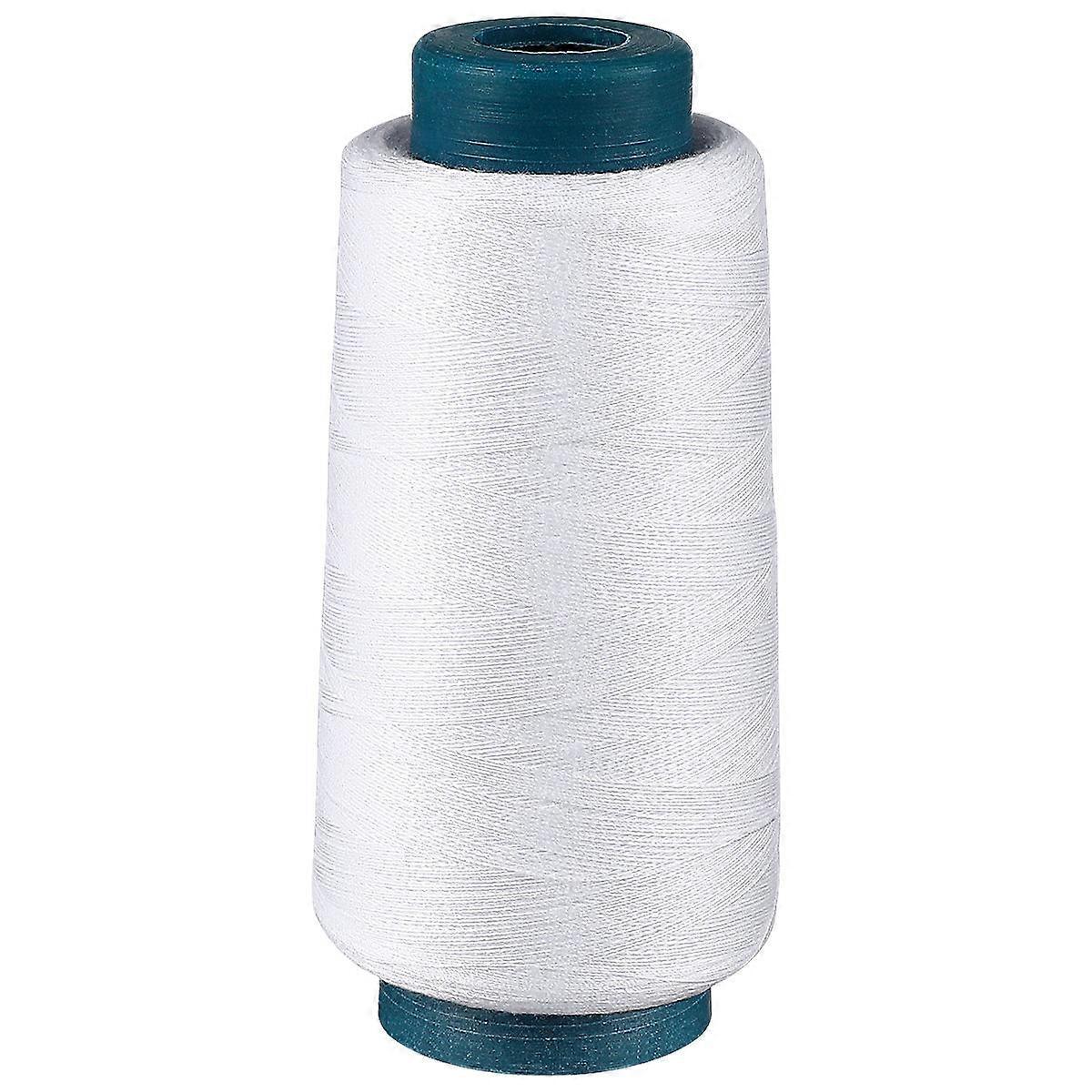 ROSENICE 3000 Yards Polyester Sewing Thread Bleached Polyester Thread Spools for Sewing Machine Handworking (White)