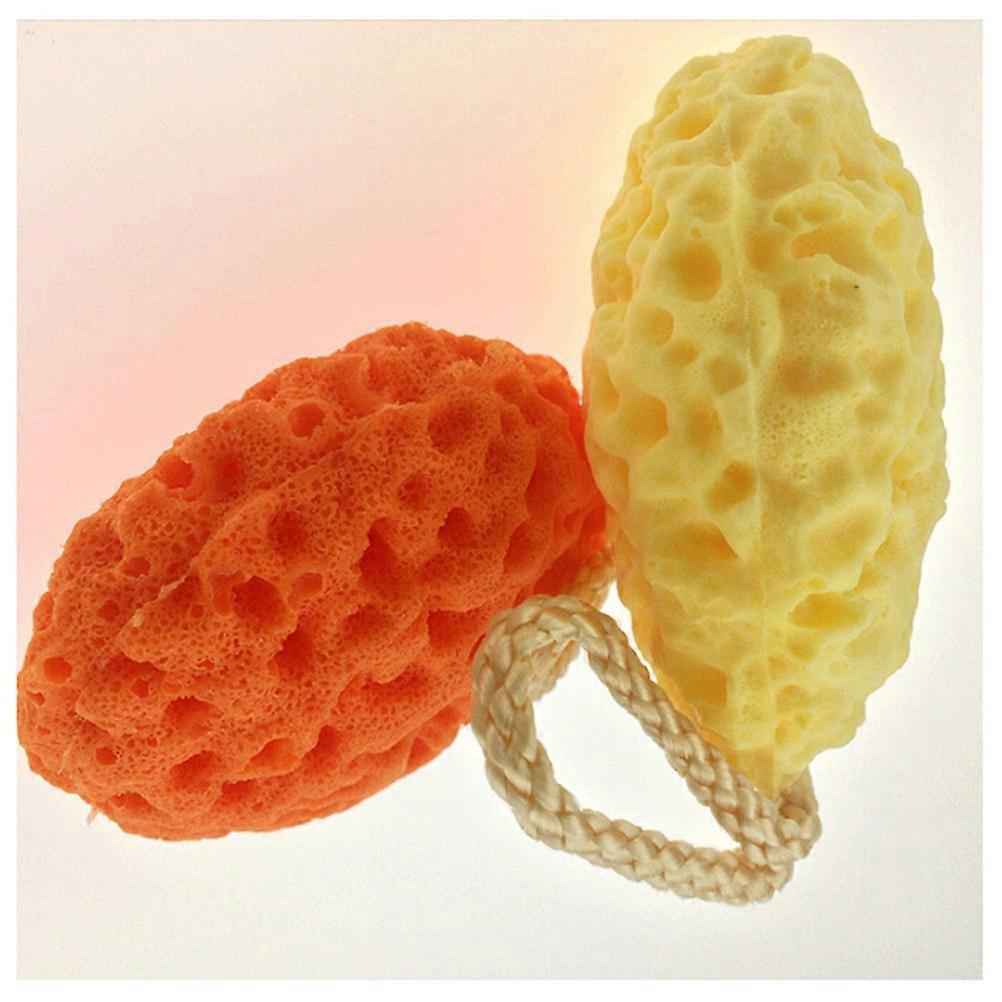 Boule de bain alvéolée portable jaune