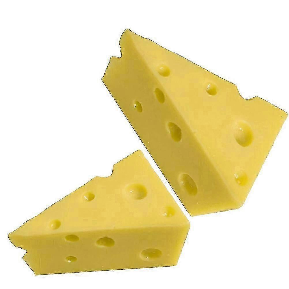 Simulated Cheese Resin Decor Prop for Crafting 2Pcs