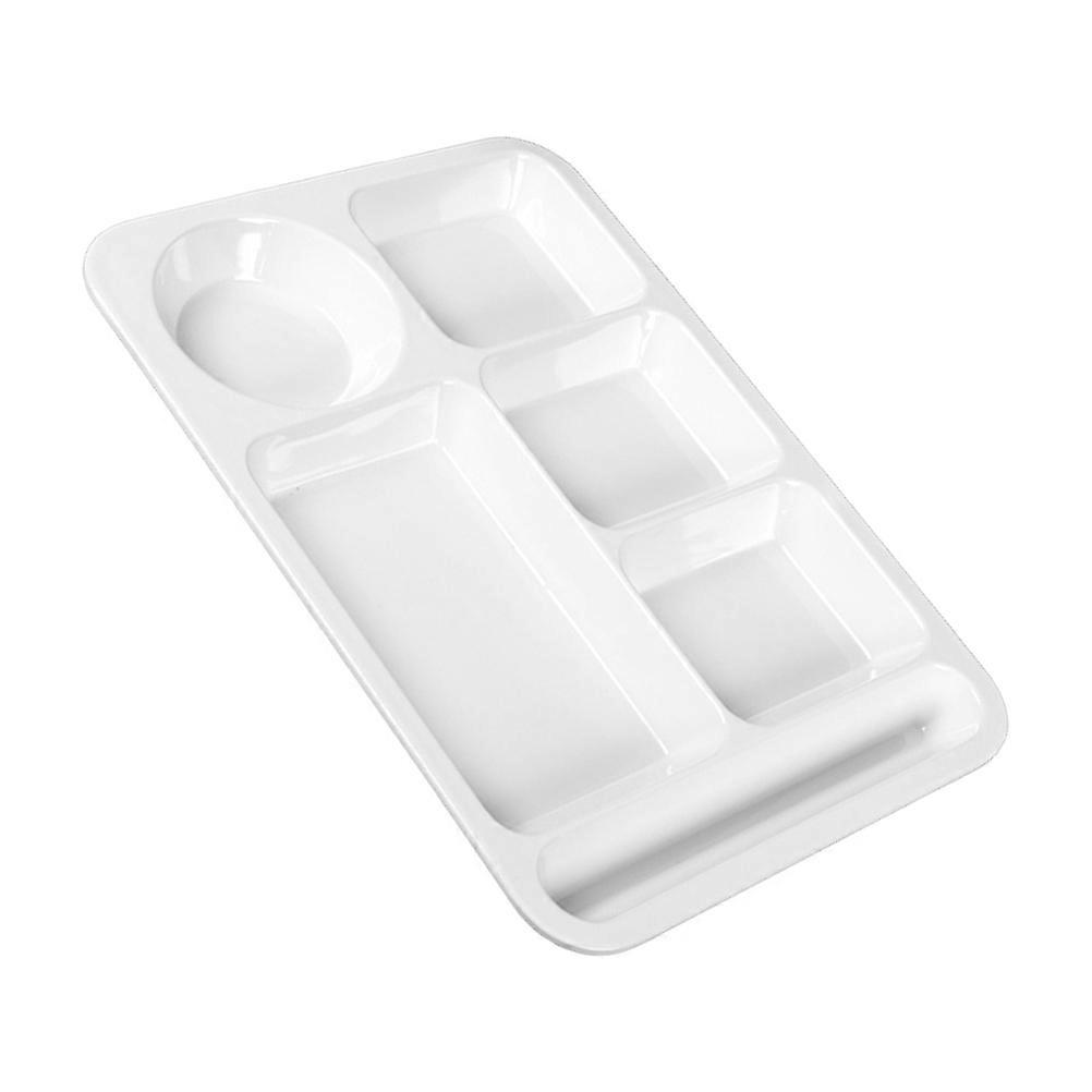 Divided Plate Plastic Fruit Plate for Home White Dinnerware