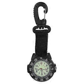Pendant Watch, Multifunction Sports Pocket Watch with Nylon Strap Carabiner Clip