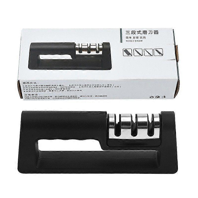 Three-section whetstone, household knife sharpener, kitchen gadget