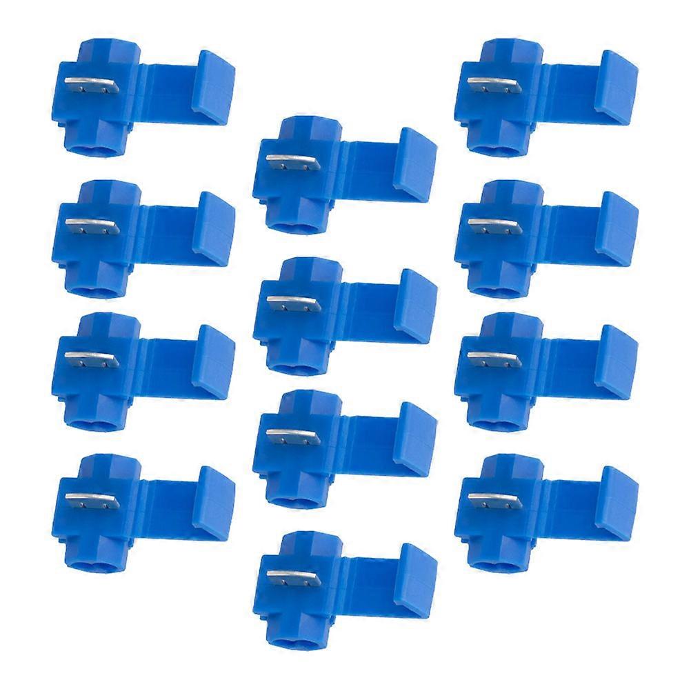 Quick Splice Wire Connector T-Type for Electrical Use 100Pcs Blue PP